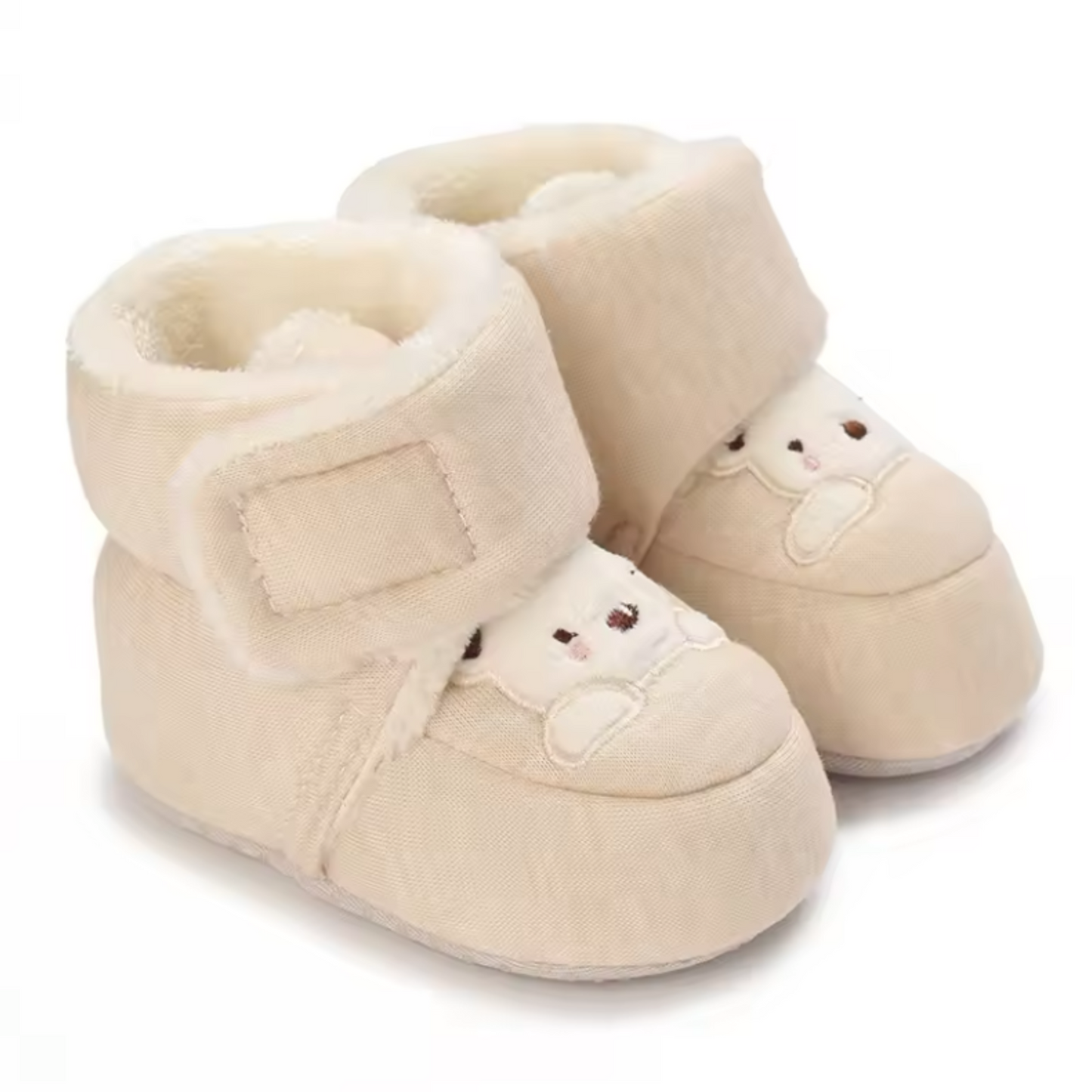Soft woollen puffed shoes