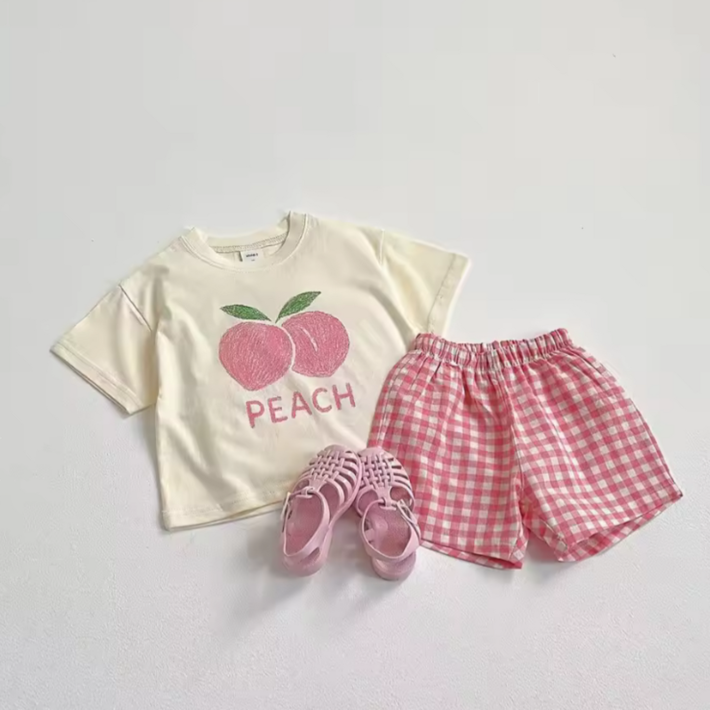 Peach Plaid 2pc set