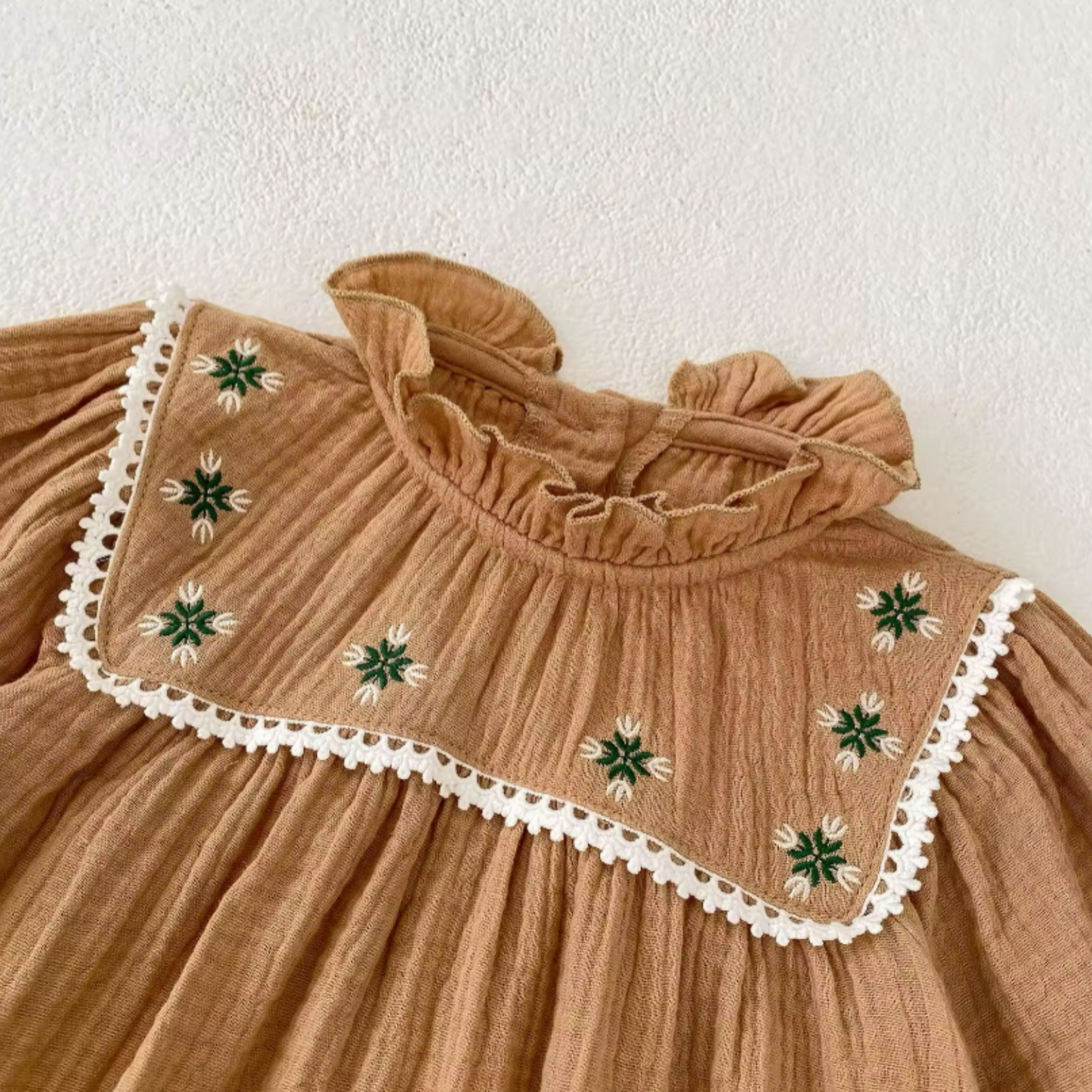 Ruffled collar romper