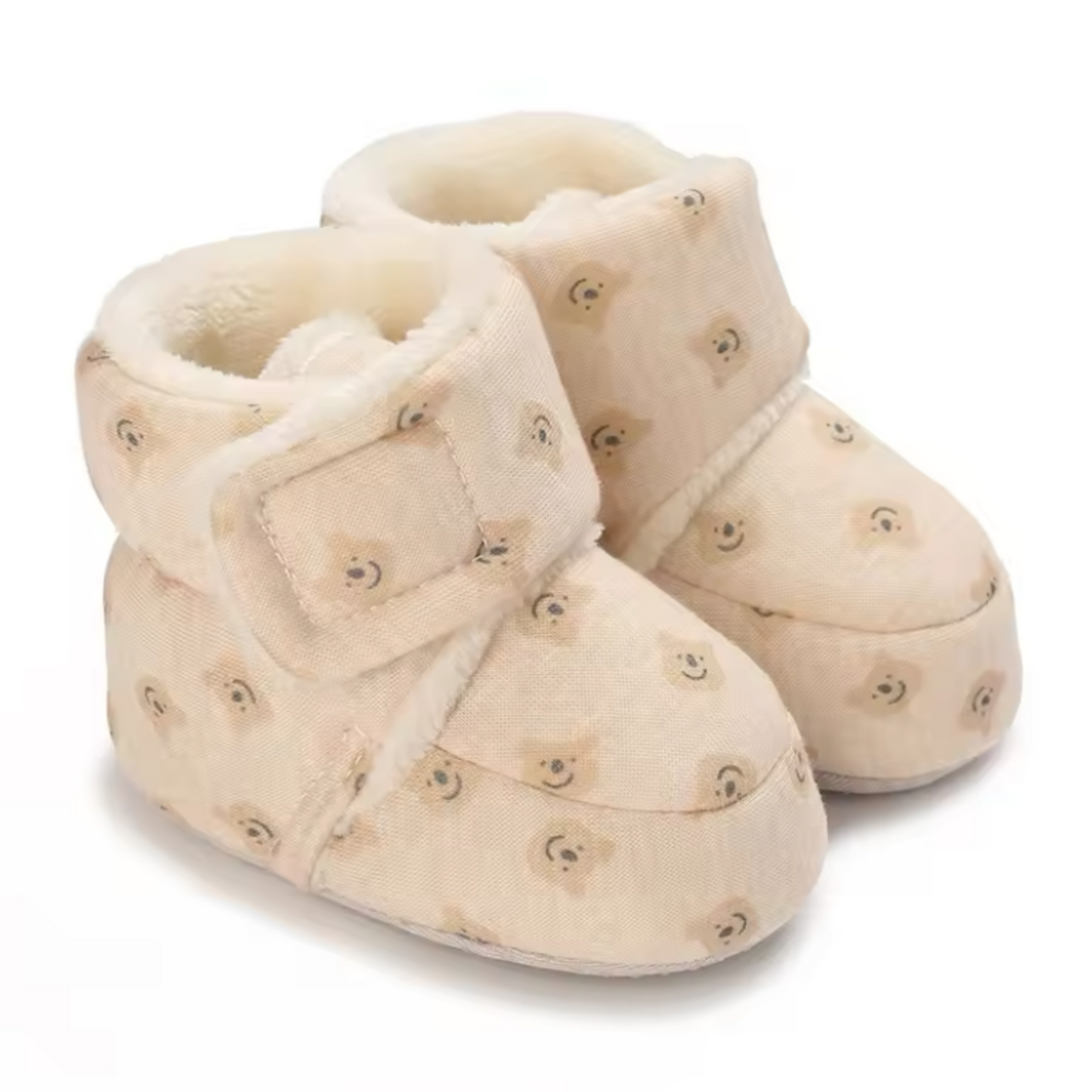 Soft woollen puffed shoes