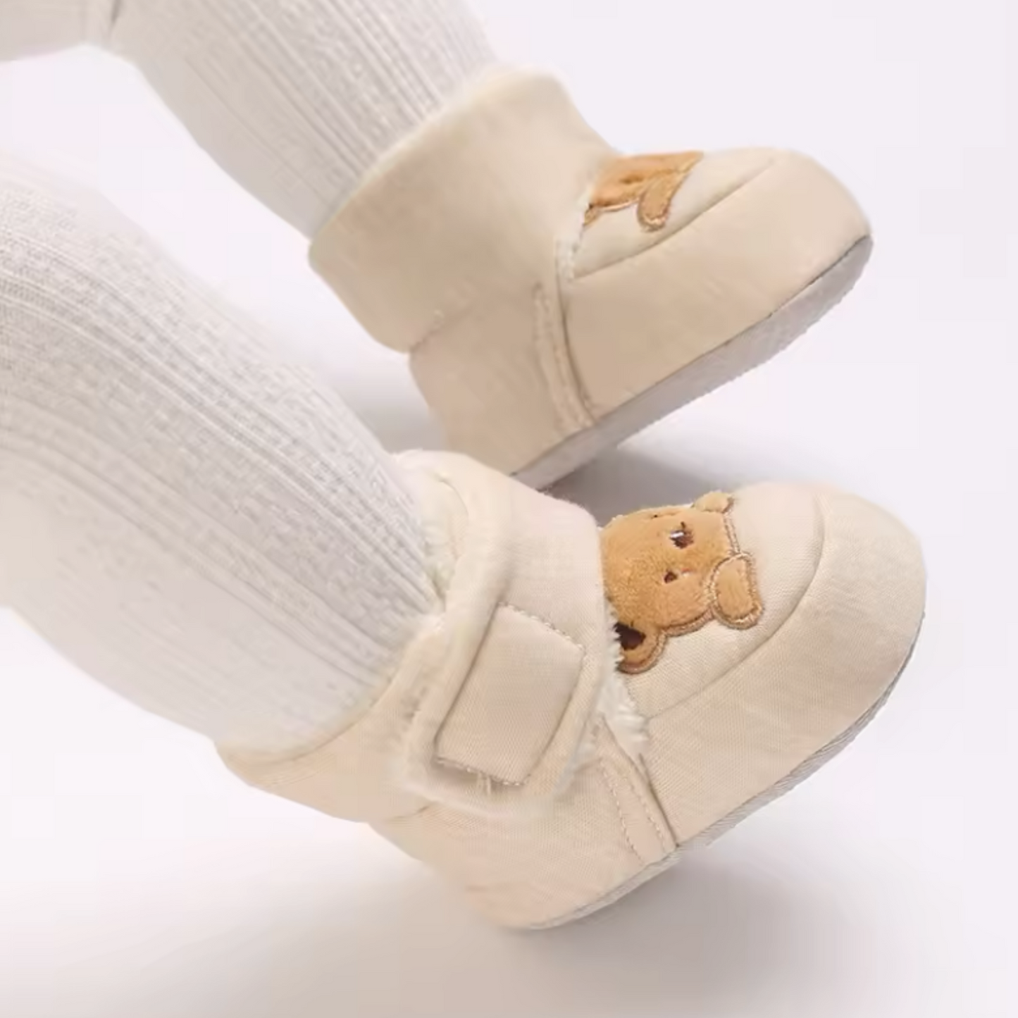 Soft woollen puffed shoes