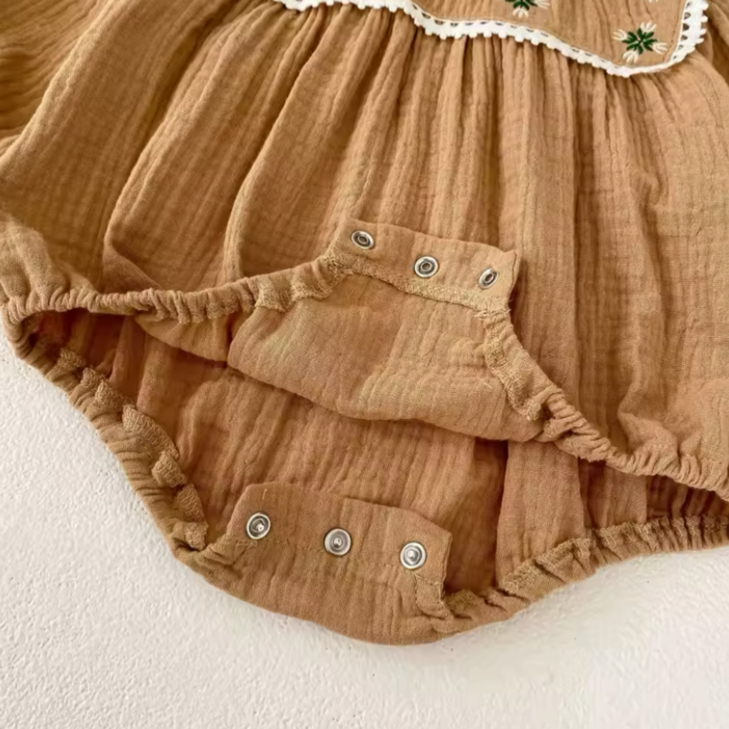 Ruffled collar romper
