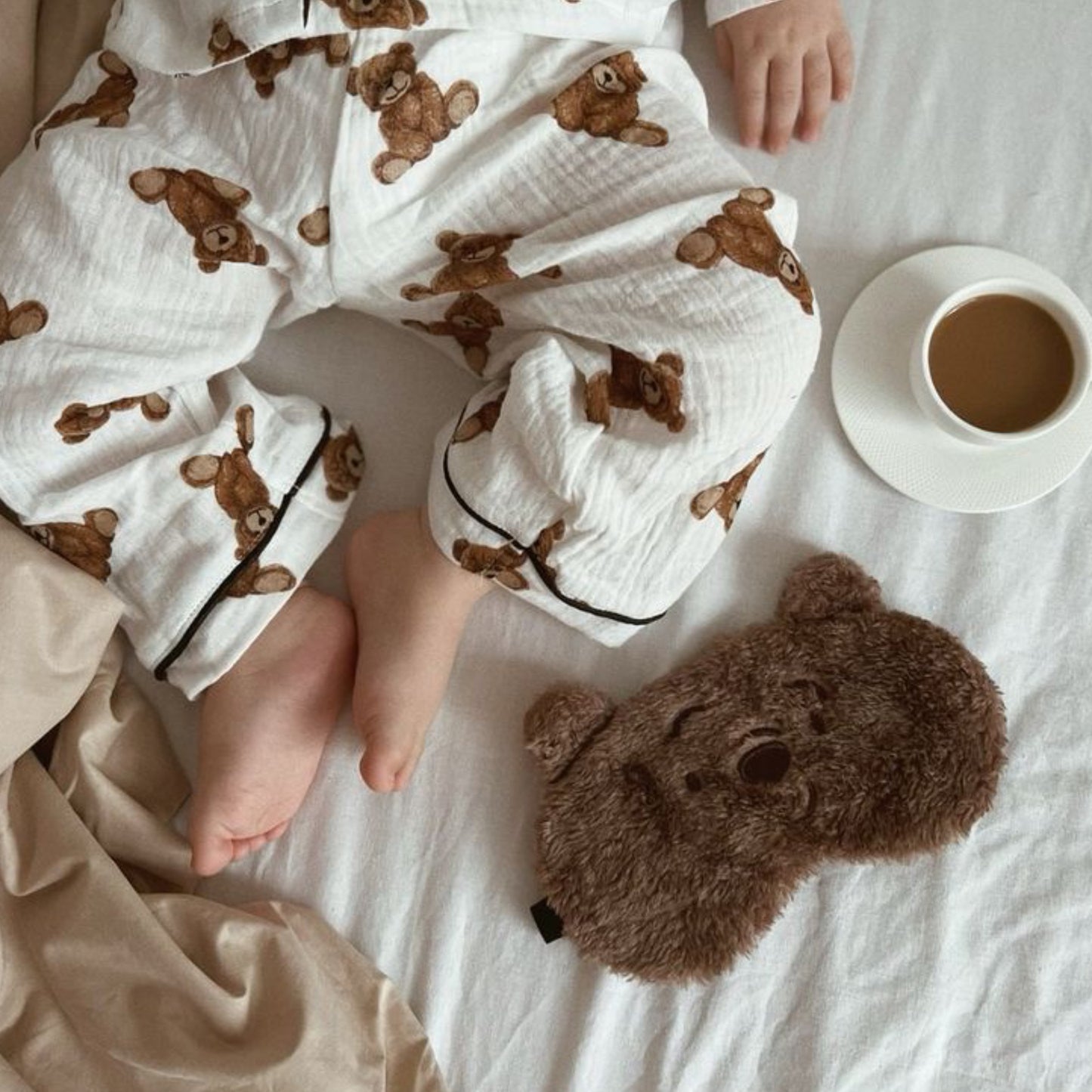 Bear plush sleeping mask
