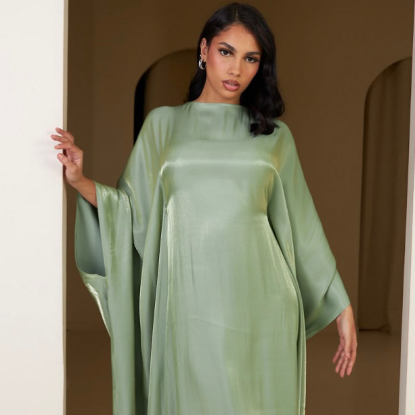 Sheen mint kaftan set