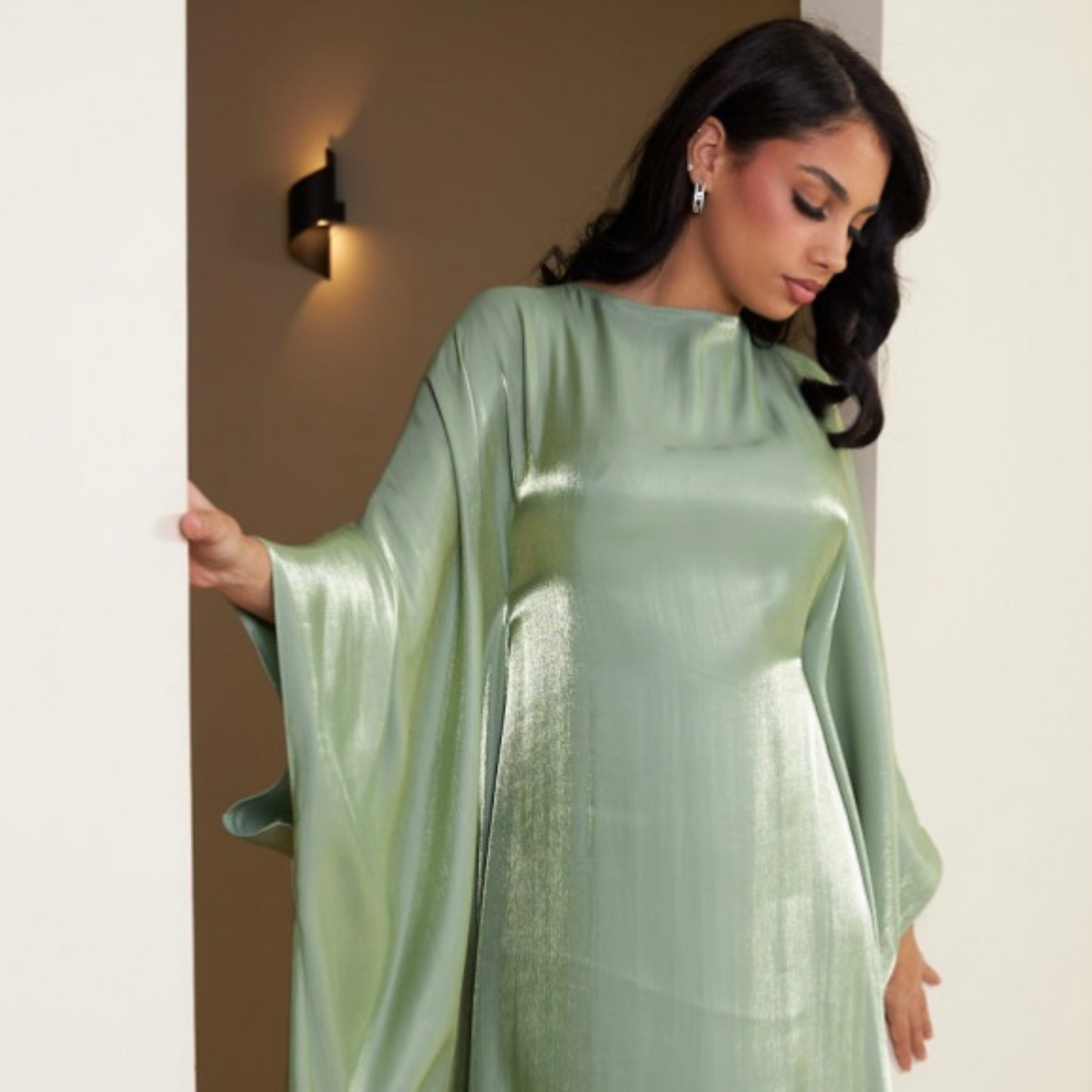 Sheen mint kaftan set