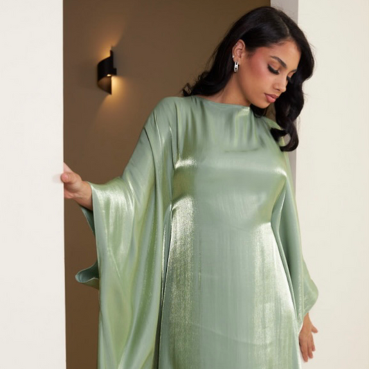 Sheen mint kaftan set