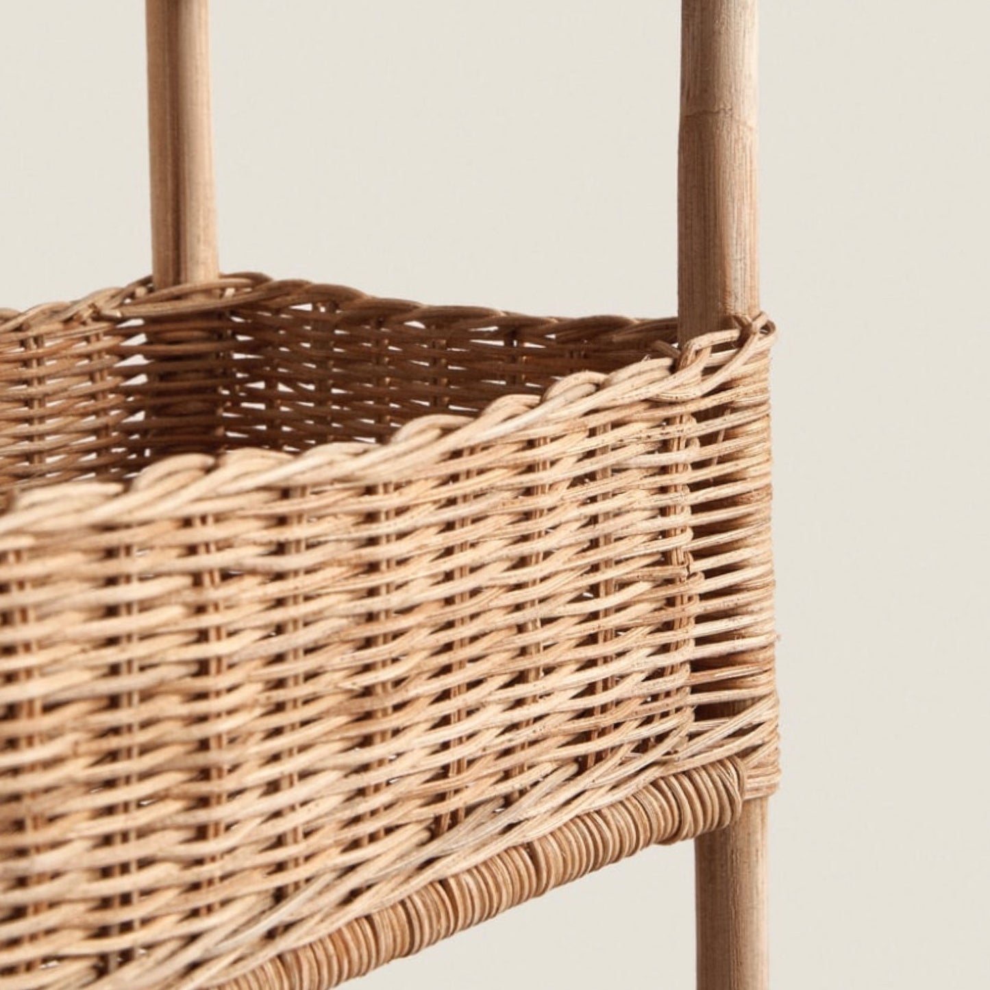 Rattan storage rack