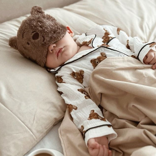 Bear plush sleeping mask