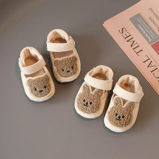 Teddy warm crib shoes