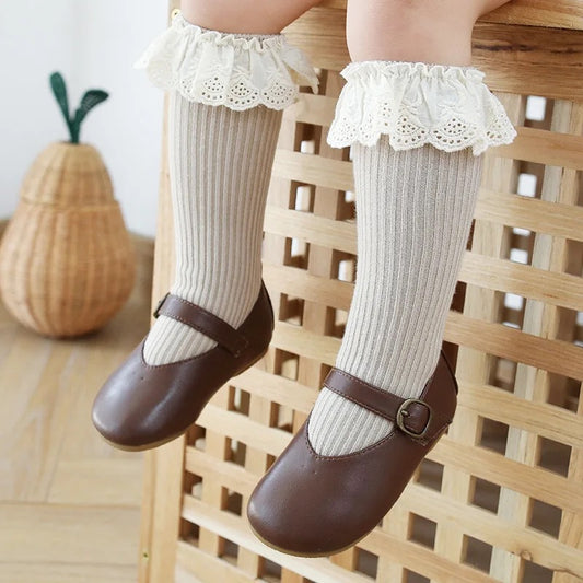 knitted frill socks