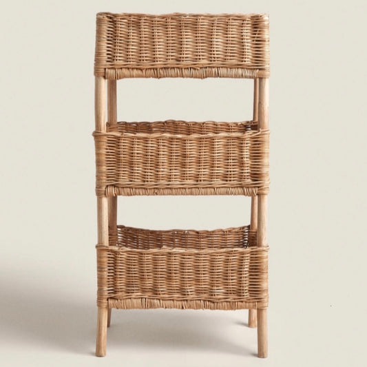 Rattan storage rack