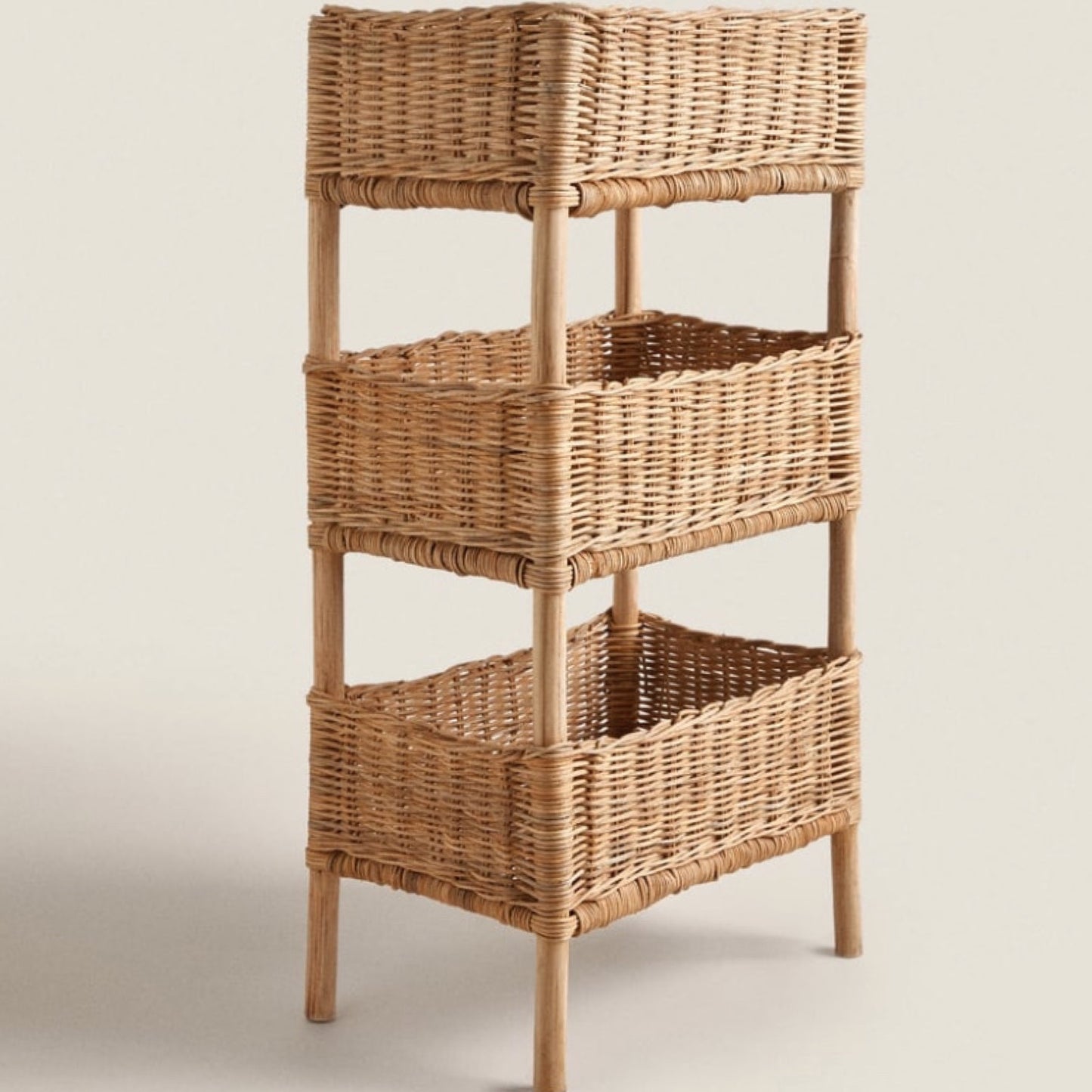 Rattan storage rack