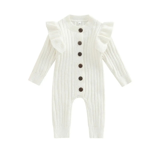 Knitted puffed jumpsuit