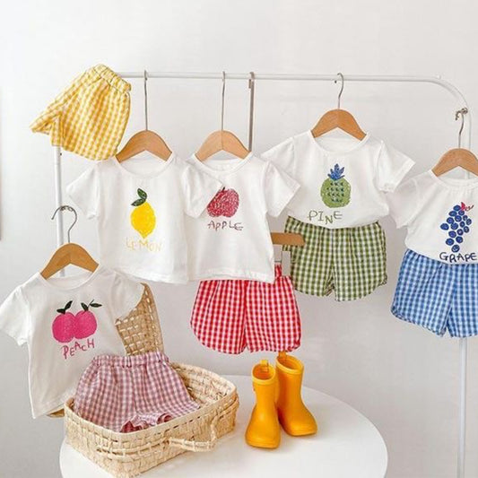 Peach Plaid 2pc set