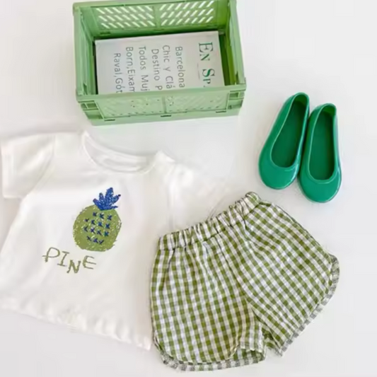 Pineapple Lemon Plaid 2pc set