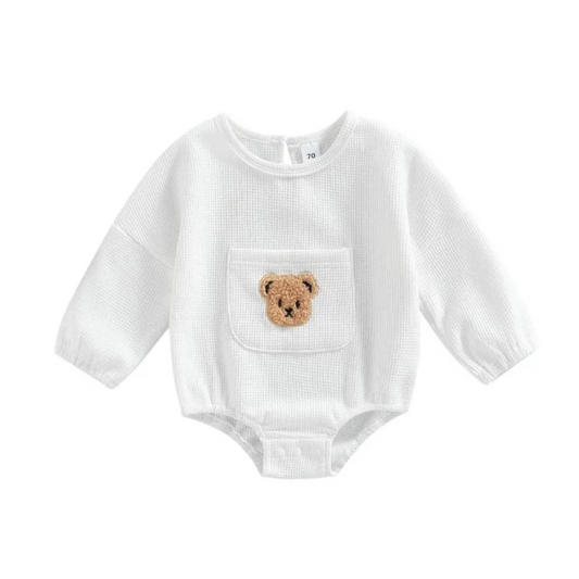 Bear Embroidered Romper