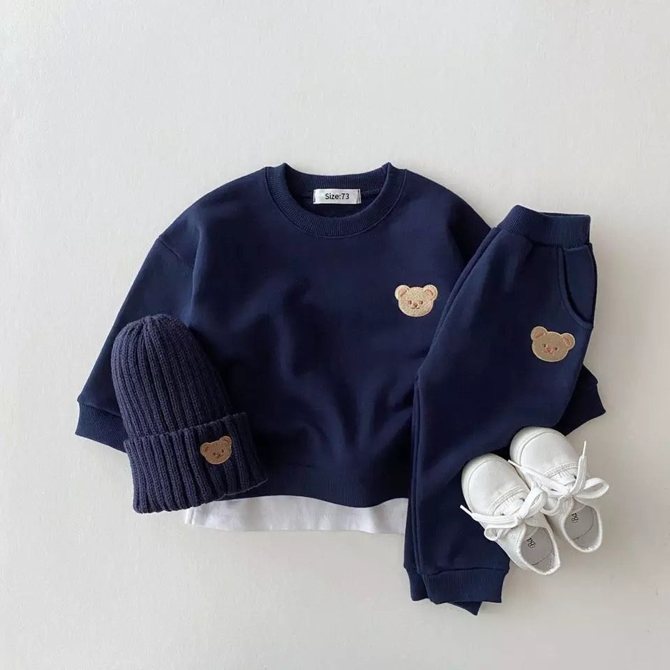 Teddy knitted track-suit set